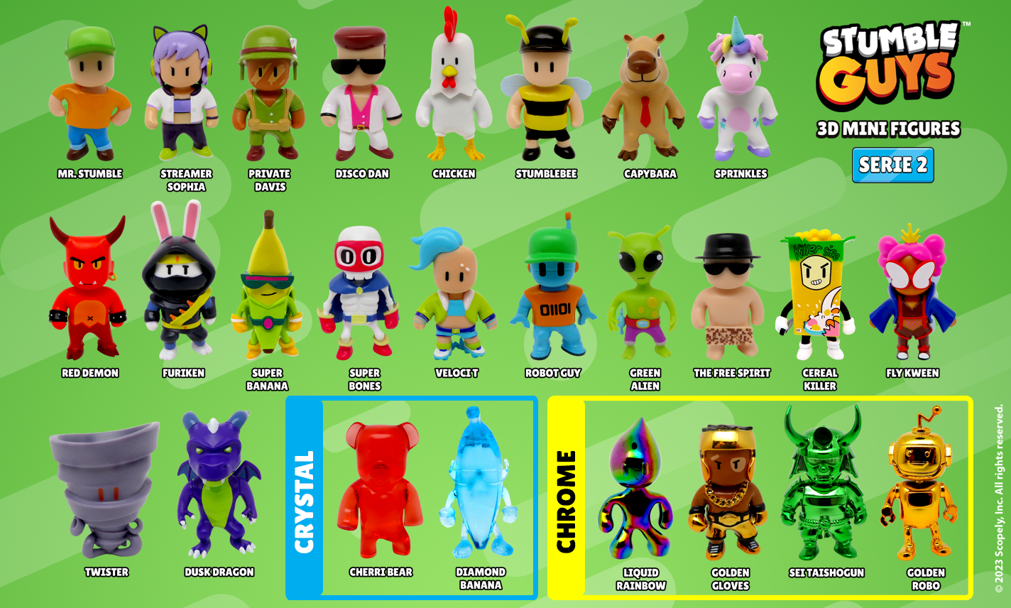 STUMBLE GUYS STUMBLE 3D MINI FIGURES BUSTINE SORPRESA COLLECTION SERIE