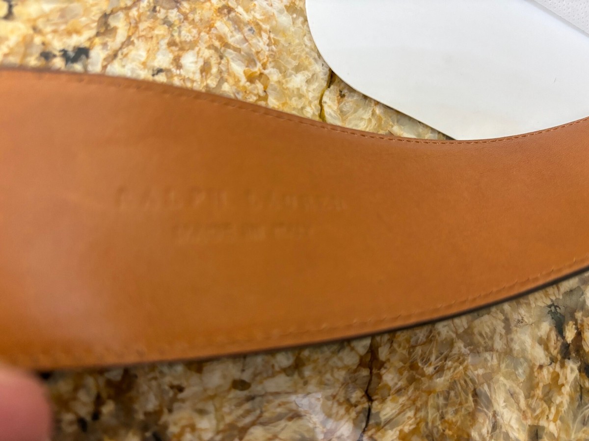 Runway Ralph Lauren Collection Blue Art Deco Wide Leather Belt S Italy H35962s.jpg main image 3