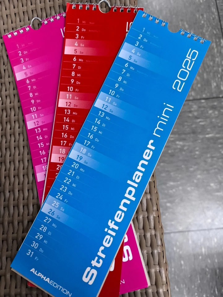 2025 Neumann Streifenplaner mini alpha Edition Streifenkalender ca 32cm