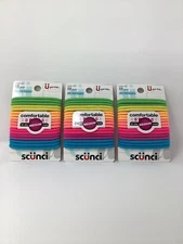 Scunci No Damage Medium Hair Ties, 18 Ct Rainbow Lot Of 3