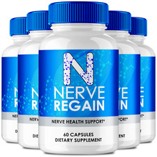  5 Pack Nerve Regain Pills, Premium NerveRegain Nerve Support Formula Capsules