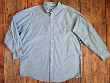 Vintage L.L. Bean Men's Shirt 17.5-36 XL Cotton Smokey Blue Green Single Needle
