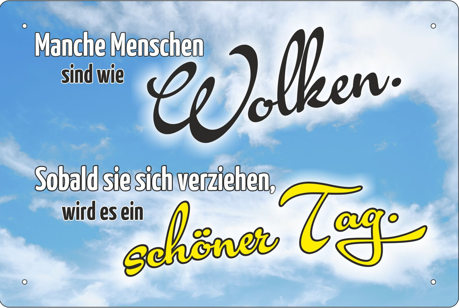 Lebensweisheiten lustige Sprüche Blechschilder 20x30cm Geschenkideen Deko Schild