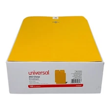 100 Envelopes Universal #93 Clasp Envelope 9.5" x 12.5" Envelope Brown Kraft