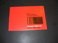 Vtg Grant s Cassette recorder Owners Manual 90597