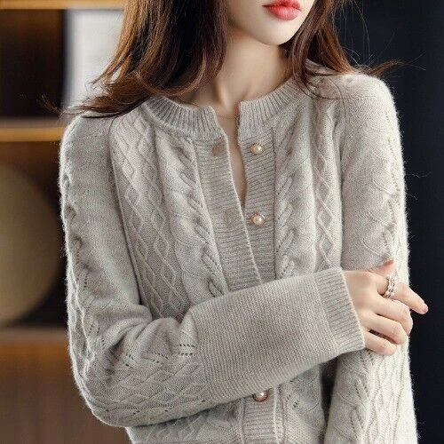Cardigan for Women Winter Coat Korean Fashion Female Sweater Pullover Knit - Bild 13 von 31