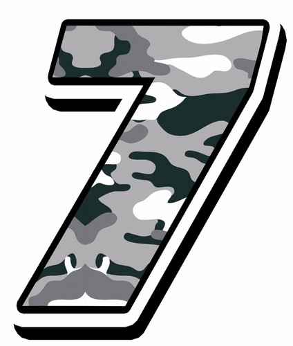 RACING START RALLY NUMBER VINYL CAMOUFLAGE GRAY STICKER MOTO GP CAR BIKE ATV - Bild 9 von 11