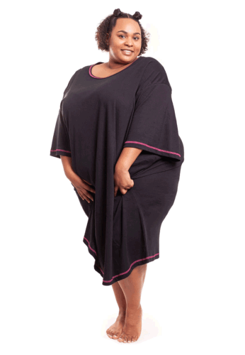 Plus Super Size Cotton Long Nightie Nightdress Lounger T-Shirt XXXL Extra Large - Picture 11 of 17