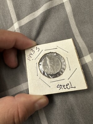 1943  s steel wheat penny no mint mark 3 is an error. a good collecter piece