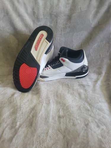 Sneakers Nike Air Jordan 3 a infrarossi taglia 10,5 136064–123 OG III bianche nere - Foto 4 di 7