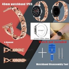 For Samsung Galaxy Watch 3 45mm 22mm X Diamond wristwatch Band Wrist Strap Tool