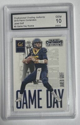 2016 Panini Contenders Game Day Jared Goff Rookie #2 GEM 10