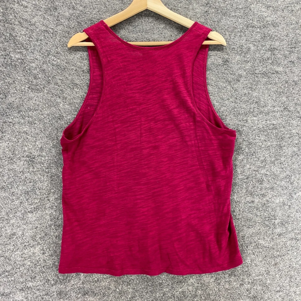 Camiseta feminina Gap S pequena rosa sem mangas algodão roupa ativa - Imagem 2 de 4