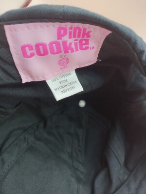 Pink Cookie HAT Black Embroidered Rose SNAPBACK Baseball Cap  display picture 3