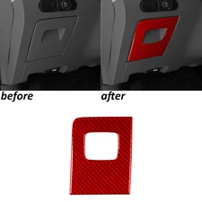 Red Carbon Fiber Driver Side Storage Box Panel Trim For Chevrolet Malibu 10-12