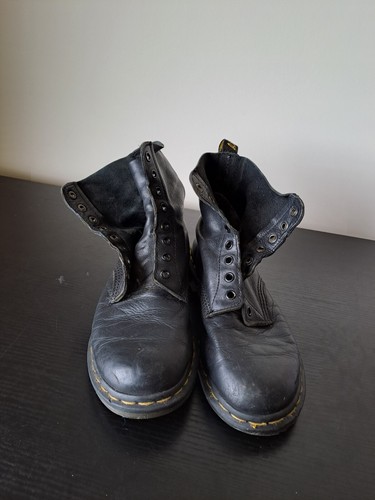 Dr Martens 1460 Boots Mens Size 7 Black Lace Up Combat Outdoor Originals - Picture 3 of 16