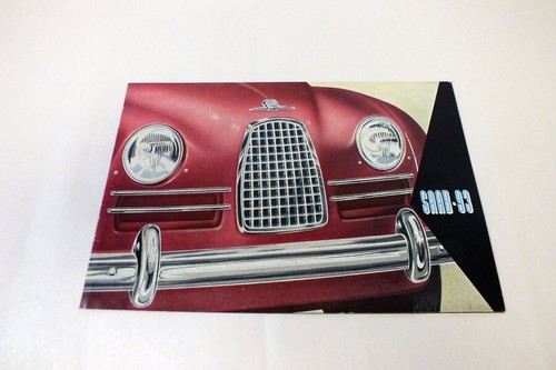 Vtg 1957 Saab 93 Two Stroke Bullnose Sedan Factory Dealer Brochure Advertising