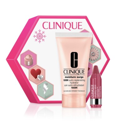 Clinique Chubby stick 0.03 Oz & moisture surge 100h auto hydrator 1 fl oz Minis