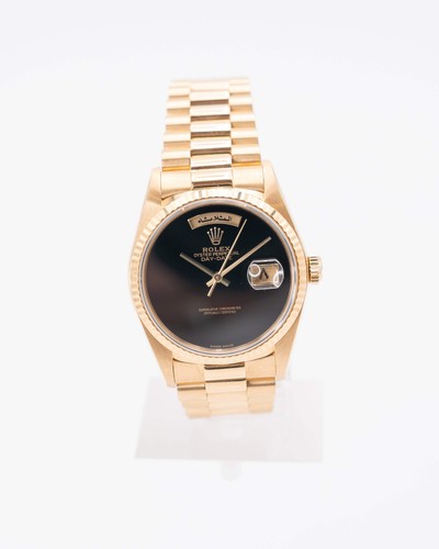 Rolex President 18038 Factory Black Onyx Dial with Factory Arabic day and date 3 - Picture 6 of 8