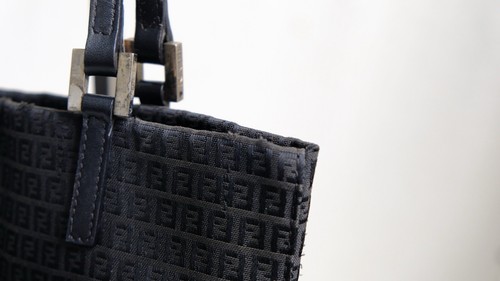 Vintage Fendi zucchino black tote bag Small Size - Picture 7 of 14