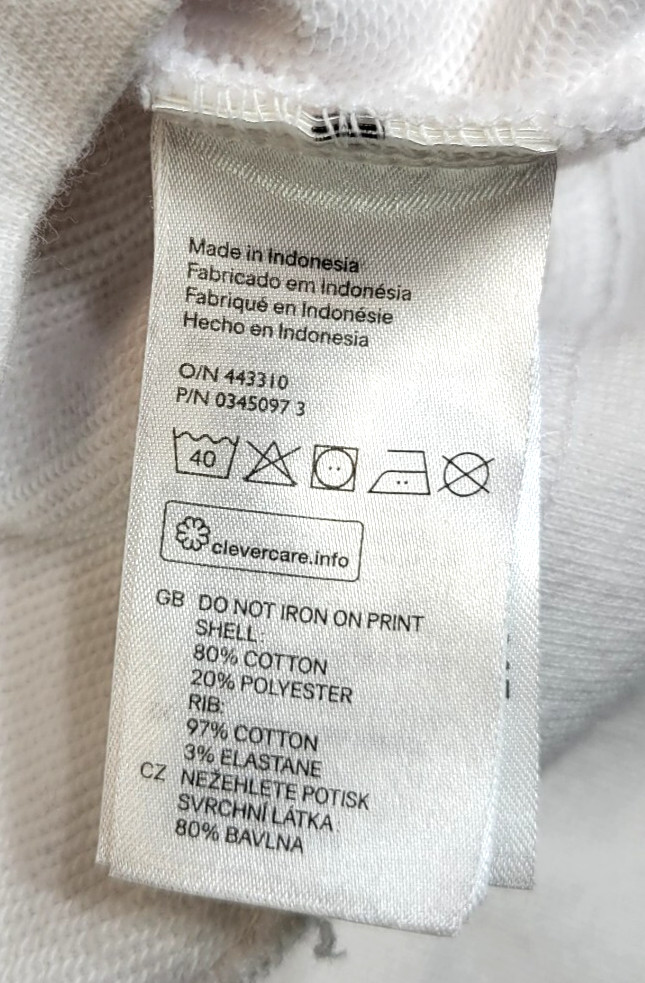 H&M  Men’s Pullover Fleece Good Vibes Live Long Live Free Sweatshirt Medium thumbnail 4