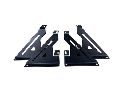 2RACK 2 Channel Amplifier Rack, Steel, Black Powder Coated, Bracket Mount, 24 Wa