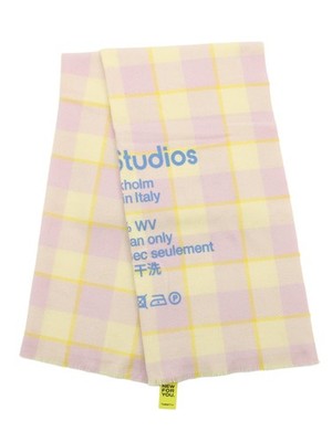 Acne Studios Herren Schal Mehrfarbig Kariert 100% Wolle Scarf
