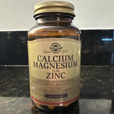 Solgar Calcium Magnesium Zinc Supplement Tablets for Bone and Muscle Health