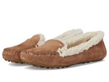 MICHAEL KORS Eve Suede and Faux Shearling Moccasin