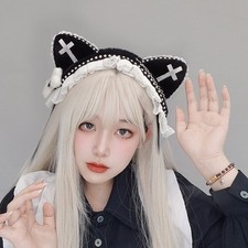 Dark Goth Cat Ear Hair Band
