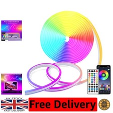 5M RGB LED Neon Strip - App & Fernbedienung, Wasserdicht für Innen & Außen
