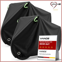 Fahrradabdeckung 2Er Set 200X110X70 Cm Schwarz 210D Uv-Schutz Universal