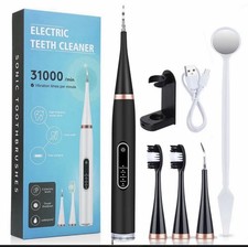 Sonic Electric Toothbrush Rechargeable Battery Power 5 Speeds White Unisex