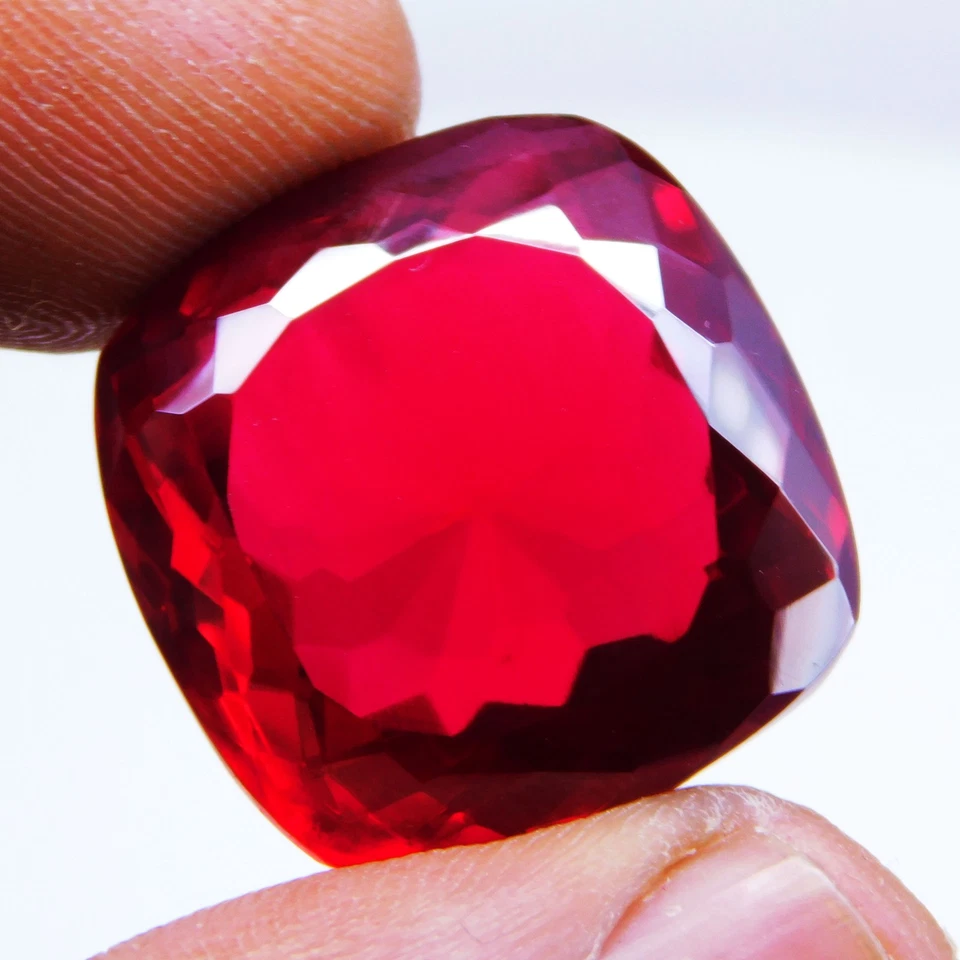 Certified 62.80 Ct Natural Red Ruby Cushion Cut Loose Gemstone - Image 4 of 4