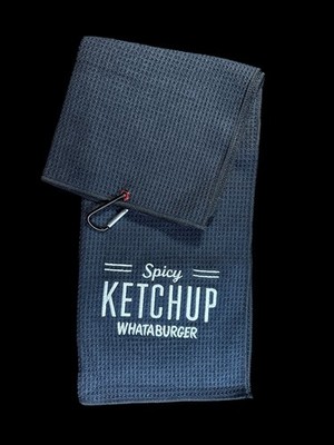 Whataburger Spicy Ketchup Golf Towel / (8in x 25in)  19k Stitches