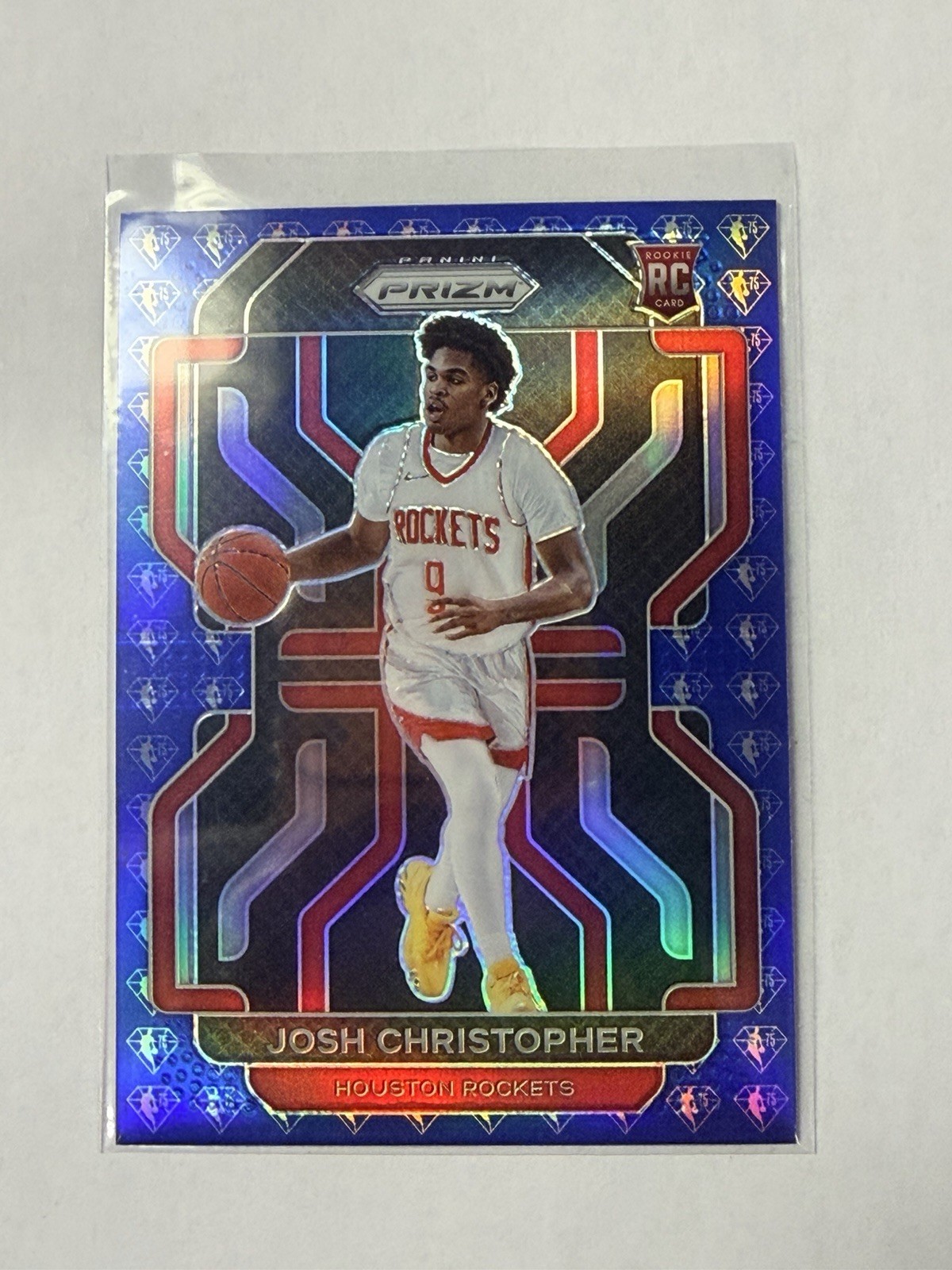 JOSH CHRISTOPHER 2021-22 Panini Prizm 75th Anniversary Blue Prizm RC #324 Rocket