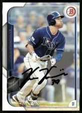 2015 Bowman KEVIN KIERMAIER Signed Card autograph auto RAYS BLUE JAYS RC