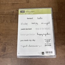 Stampin Up A Dozen Thoughts Stamp Set 131059 Phrases Words