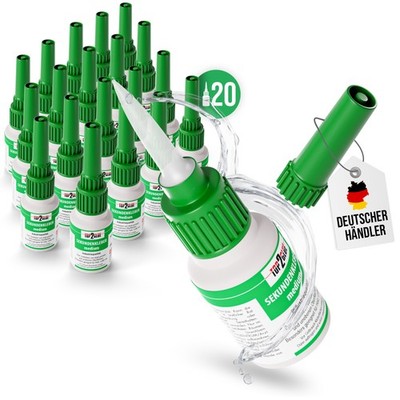 20 x Top2Glue Sekundenkleber 20g medium wasserfester Superkleber extra stark