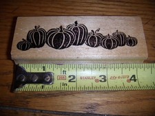 2 PUMPKINS RUBBER STAMPS BY DARCLES GRAPHIC HALLOWEEN NEW WOOD RUBBER STAMPS
