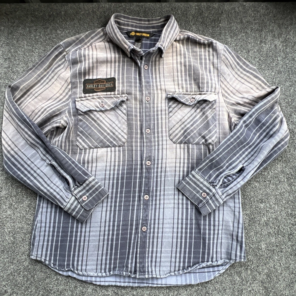 25+ Harley-Davidson Long Sleeve Striped Casual Button-Down Shirts