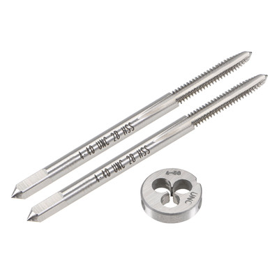 3pcs Tap and Die Set 4-40 UNC Screw Tap & Round Die Thread Repair Tools