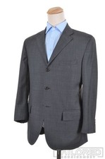 POLO RALPH LAUREN Gray Plaid Check 100 Wool Blazer Sport Coat Jacket - 42 R