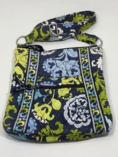Disney Parks Vera Bradley Hidden Where's Mickey Hipster Crossbody Bag Blue Green