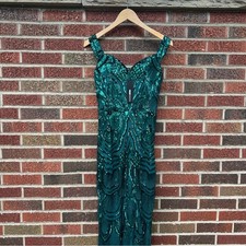 Fashion Nova Dark Green Until the Weekend Sequin Sweetheart Gown Maxi Dress