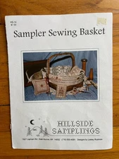 Hillside Samplings Cross Stitch Pattern SAMPLER SEWING BASKET Lesley Rudnicki