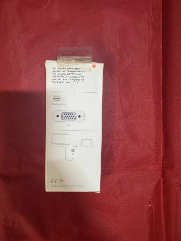 Genuine Apple Mini DisplayPort to VGA Adapter MB572Z/B - Model A1307 -NEW IN BOX - Image 2 of 2