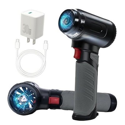 Turbo Fan Cordless Car Dryer Blower, 680CFM 2.65LBs Thrust Air Black/Gray