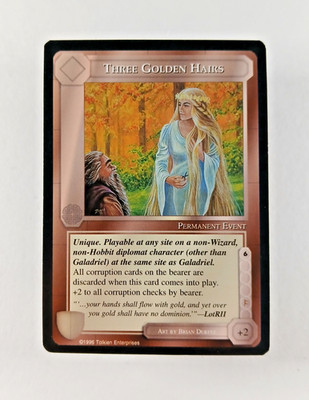 Three Golden Hairs - Middle Earth CCG card (1996 ICE) MECCG The Dragons LotR