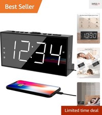 Large Digital Alarm Clock with Dual Alarms  Snooze, Ideal for Seniors  Kids